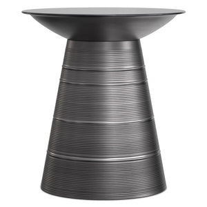 English Elm Sheridan Sculptural Metal Cone Side Table with Matte Black Finish for Modern Living B136P565527