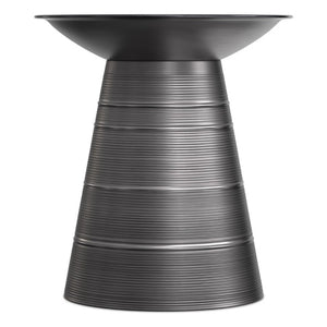 English Elm Sheridan Sculptural Metal Cone Side Table with Matte Black Finish for Modern Living B136P565527