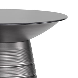 English Elm Sheridan Sculptural Metal Cone Side Table with Matte Black Finish for Modern Living B136P565527
