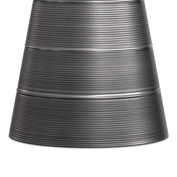 English Elm Sheridan Sculptural Metal Cone Side Table with Matte Black Finish for Modern Living B136P565527