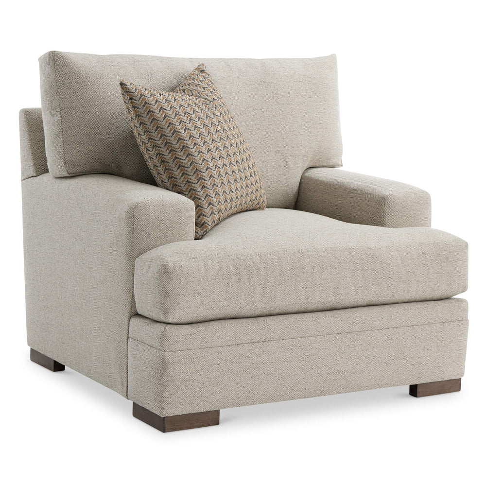 Bernhardt Bernhardt Fairfax Deep Seat Fabric Accent Chair with Track Arms and Tailored Base B1672A