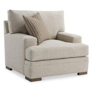 Bernhardt Bernhardt Fairfax Deep Seat Fabric Accent Chair with Track Arms and Tailored Base B1672A