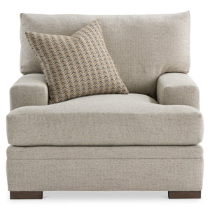 Bernhardt Fairfax Deep Seat Fabric Accent Chair with Track Arms and Tailored Base
