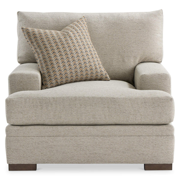 Bernhardt Fairfax Deep Seat Fabric Accent Chair with Track Arms and Tailored Base