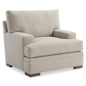 Bernhardt Fairfax Deep Seat Fabric Accent Chair with Track Arms and Tailored Base