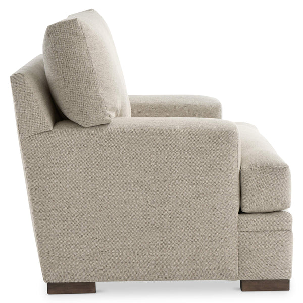 Bernhardt Fairfax Deep Seat Fabric Accent Chair with Track Arms and Tailored Base
