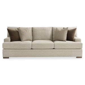 Bernhardt Fairfax Contemporary Fabric Sofa with T-back Pillows and Track Arms