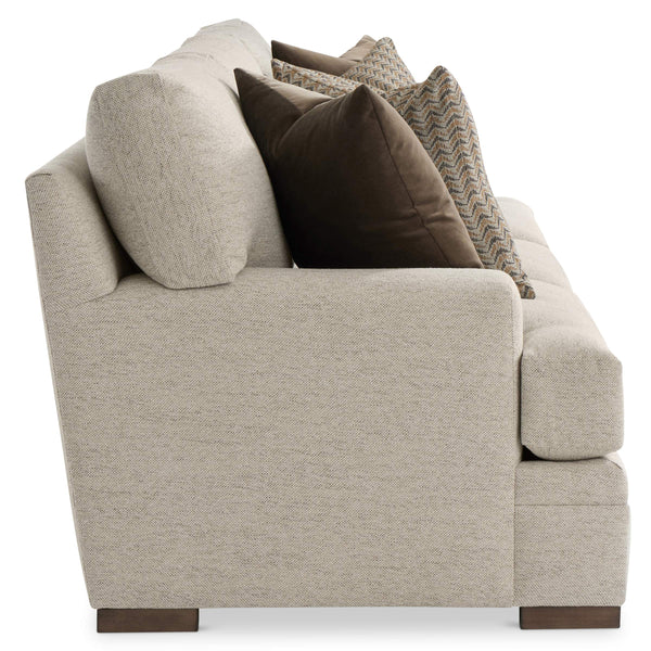 Bernhardt Fairfax Contemporary Fabric Sofa with T-back Pillows and Track Arms