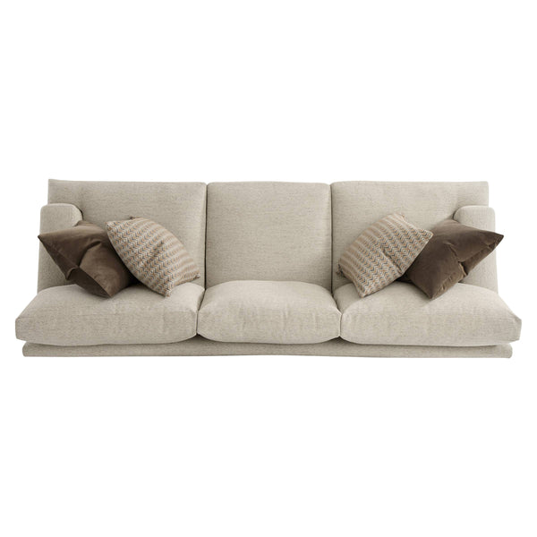Bernhardt Fairfax Contemporary Fabric Sofa with T-back Pillows and Track Arms