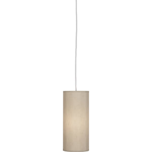 Robert Abbey Elena Pendant Painted White Finish Bone Dupioni Fabric Shade