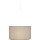 Robert Abbey Elena Pendant Painted White Finish Bone Dupioni Fabric Shade With Fabric Diffuser