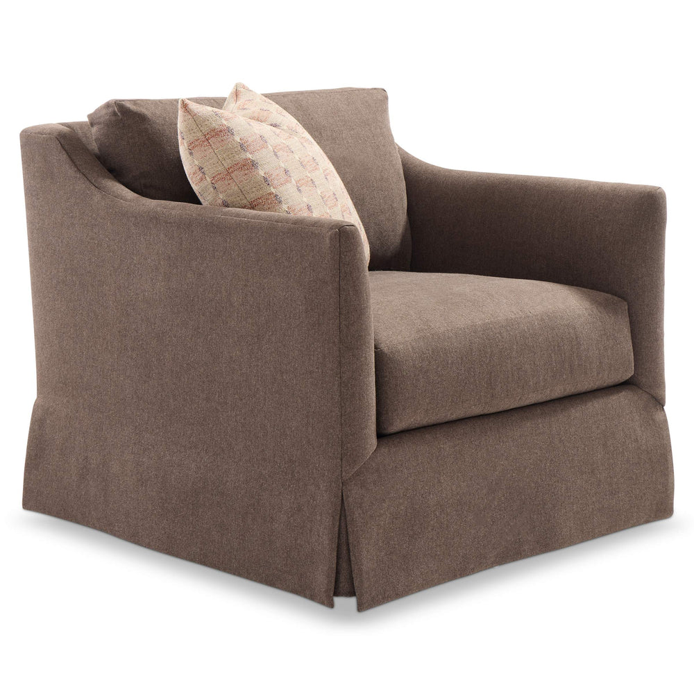 Bernhardt Bernhardt Langley Tailored Swivel Accent Chair with Plush Pillow for Modern Interiors B1722SA