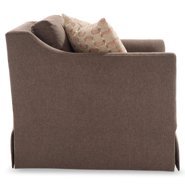 Bernhardt Langley Tailored Swivel Accent Chair with Plush Pillow for Modern Interiors