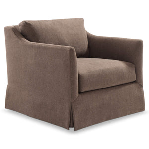 Bernhardt Langley Tailored Swivel Accent Chair with Plush Pillow for Modern Interiors