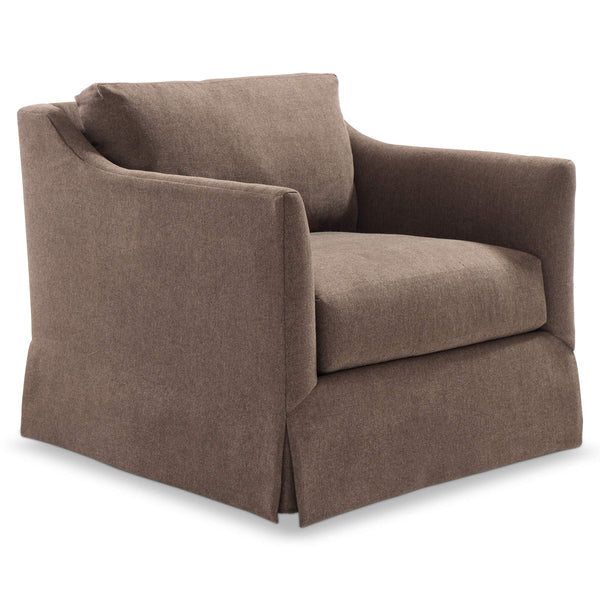 Bernhardt Langley Tailored Swivel Accent Chair with Plush Pillow for Modern Interiors