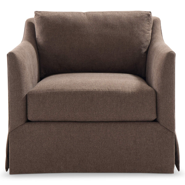 Bernhardt Langley Tailored Swivel Accent Chair with Plush Pillow for Modern Interiors