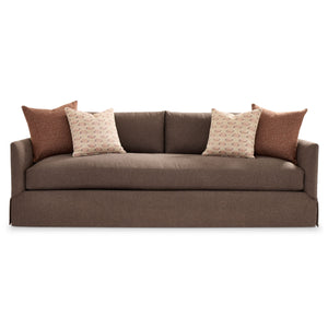 Bernhardt Langley Tailored Fabric Sofa with Bench Seat and Scoop Arms for Living Rooms