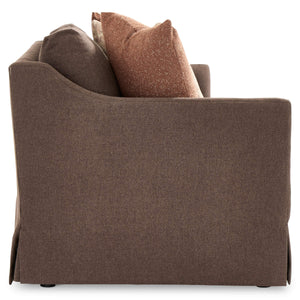 Bernhardt Langley Tailored Fabric Sofa with Bench Seat and Scoop Arms for Living Rooms
