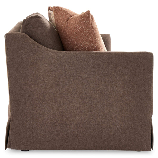 Bernhardt Langley Tailored Fabric Sofa with Bench Seat and Scoop Arms for Living Rooms