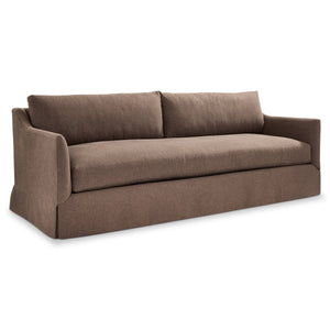 Bernhardt Langley Tailored Fabric Sofa with Bench Seat and Scoop Arms for Living Rooms