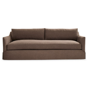 Bernhardt Langley Tailored Fabric Sofa with Bench Seat and Scoop Arms for Living Rooms