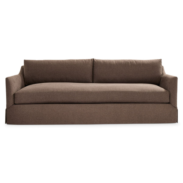 Bernhardt Langley Tailored Fabric Sofa with Bench Seat and Scoop Arms for Living Rooms
