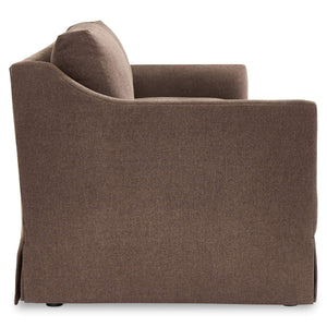 Bernhardt Langley Tailored Fabric Sofa with Bench Seat and Scoop Arms for Living Rooms