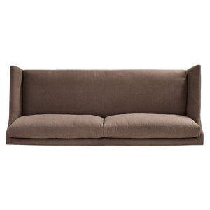 Bernhardt Langley Tailored Fabric Sofa with Bench Seat and Scoop Arms for Living Rooms