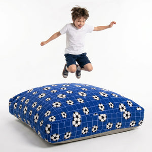 English Elm Sensory Crash Pad Fleece Foam Fill Landing Mat for Kids Jump Play Gym Use Blue B181P528594