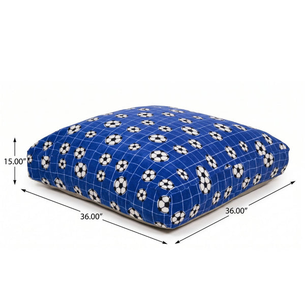 English Elm Sensory Crash Pad Fleece Foam Fill Landing Mat for Kids Jump Play Gym Use Blue B181P528594