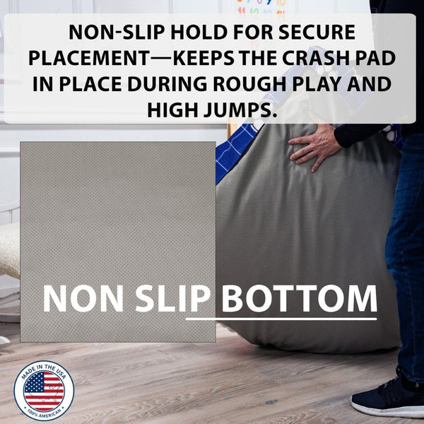 English Elm Sensory Crash Pad Fleece Foam Fill Landing Mat for Kids Jump Play Gym Use Blue B181P528594