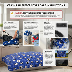 English Elm Sensory Crash Pad Fleece Foam Fill Landing Mat for Kids Jump Play Gym Use Blue B181P528594