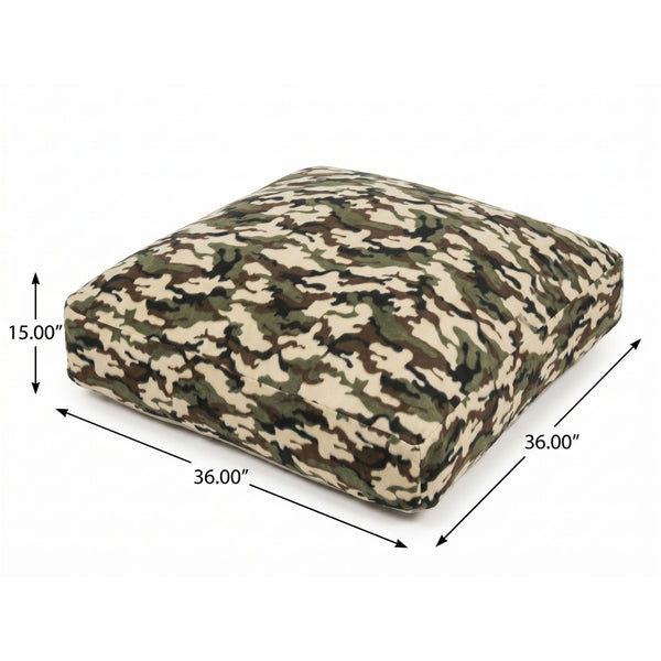 English Elm Sensory Crash Pad Fleece Foam Fill Landing Mat for Kids Jump Play Gym Use Beige Multi B181P528596