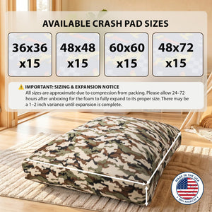 English Elm Sensory Crash Pad Fleece Foam Fill Landing Mat for Kids Jump Play Gym Use Beige Multi B181P528596