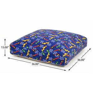 English Elm Sensory Crash Pad Fleece Foam Fill Landing Mat for Kids Jump Play Gym Use Blue Cars B181P528600