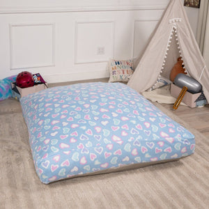 English Elm Sensory Crash Pad Fleece Foam Fill Landing Mat for Kids Jump Play Gym Use Light Baby Blue B181P528602