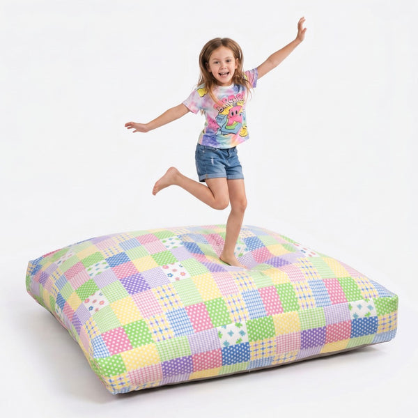 English Elm Sensory Crash Pad Fleece Foam Fill Landing Mat for Kids Jump Play Gym Use Pattern B181P528603