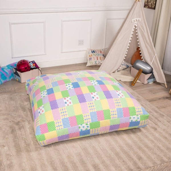 English Elm Sensory Crash Pad Fleece Foam Fill Landing Mat for Kids Jump Play Gym Use Pattern B181P528603