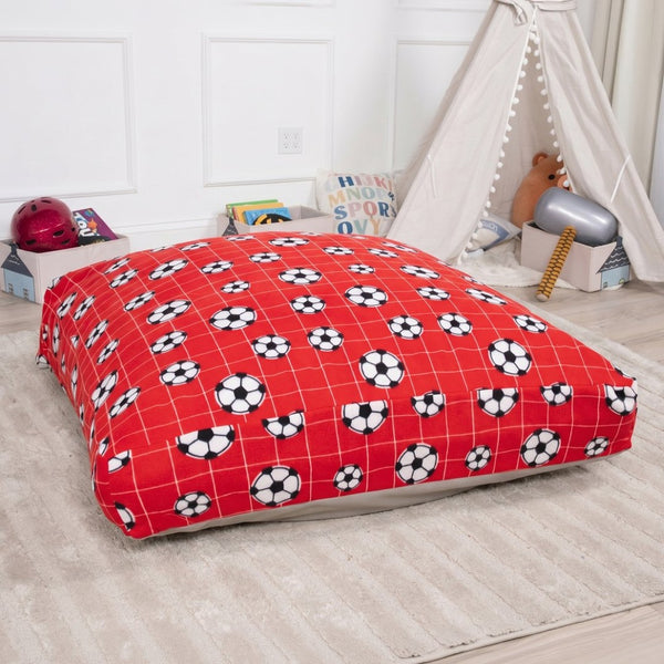 English Elm Sensory Crash Pad Fleece Foam Fill Landing Mat for Kids Jump Play Gym Use Red B181P528604