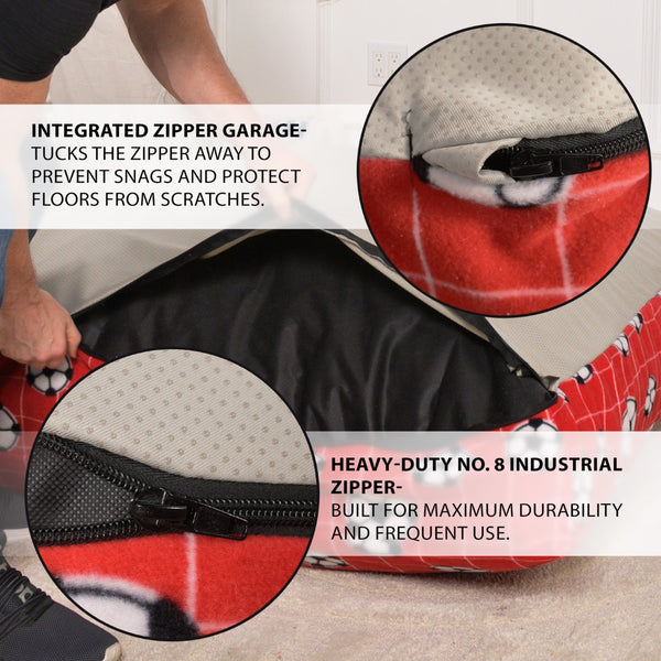 English Elm Sensory Crash Pad Fleece Foam Fill Landing Mat for Kids Jump Play Gym Use Red B181P528604
