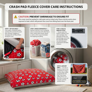 English Elm Sensory Crash Pad Fleece Foam Fill Landing Mat for Kids Jump Play Gym Use Red B181P528604