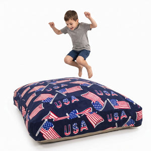 English Elm Sensory Crash Pad Fleece Foam Fill Landing Mat for Kids Jump Play Gym Use Blue+Red B181P528605