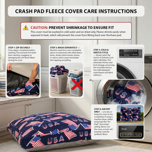 English Elm Sensory Crash Pad Fleece Foam Fill Landing Mat for Kids Jump Play Gym Use Blue+Red B181P528605