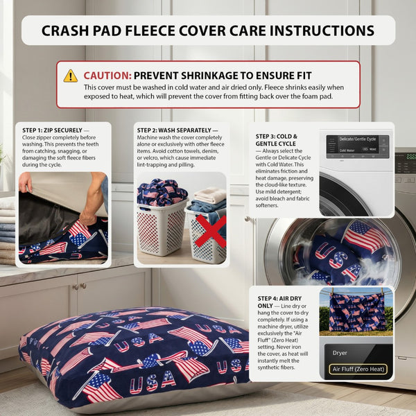 English Elm Sensory Crash Pad Fleece Foam Fill Landing Mat for Kids Jump Play Gym Use Blue+Red B181P528605