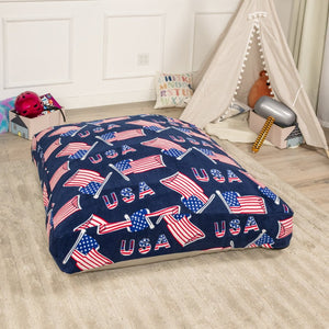 English Elm Sensory Crash Pad Fleece Foam Fill Landing Mat for Kids Jump Play Gym Use Blue+Red B181P528605