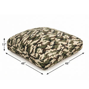 English Elm Sensory Crash Pad Soft Fleece Kids Play Mat with Dense Foam Fill and Washable Cover Beige Multi B181P528608