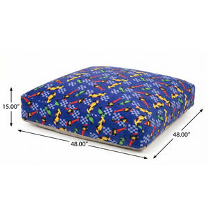 English Elm Sensory Crash Pad Soft Fleece Kids Play Mat with Dense Foam Fill and Washable Cover Blue Cars B181P528609