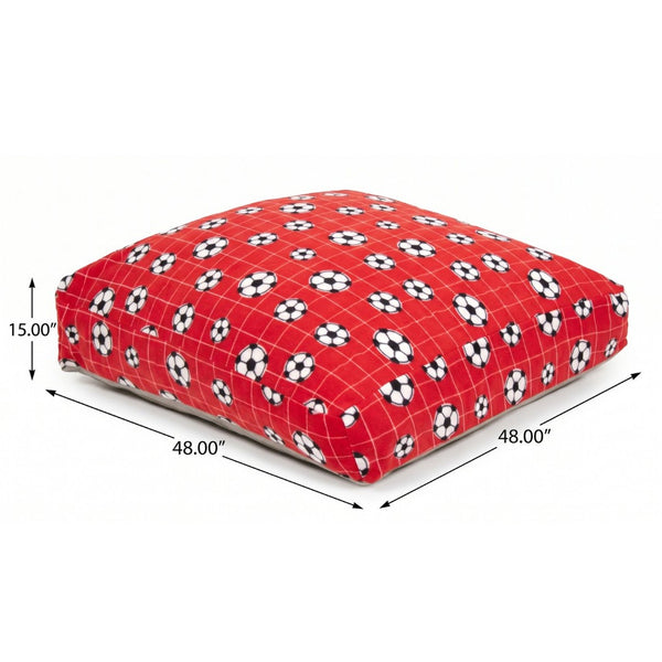 English Elm Sensory Crash Pad Soft Fleece Kids Play Mat with Dense Foam Fill and Washable Cover Red B181P530516