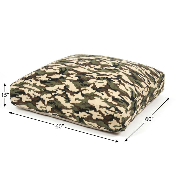 English Elm Sensory Crash Pad Foam Filled Fleece Mat for Kids Jumping Gymnastics Play Room Beige Multi B181P530541