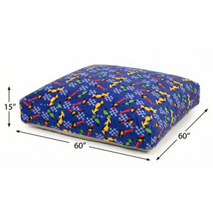 English Elm Sensory Crash Pad Foam Filled Fleece Mat for Kids Jumping Gymnastics Play Room Blue Cars B181P530543